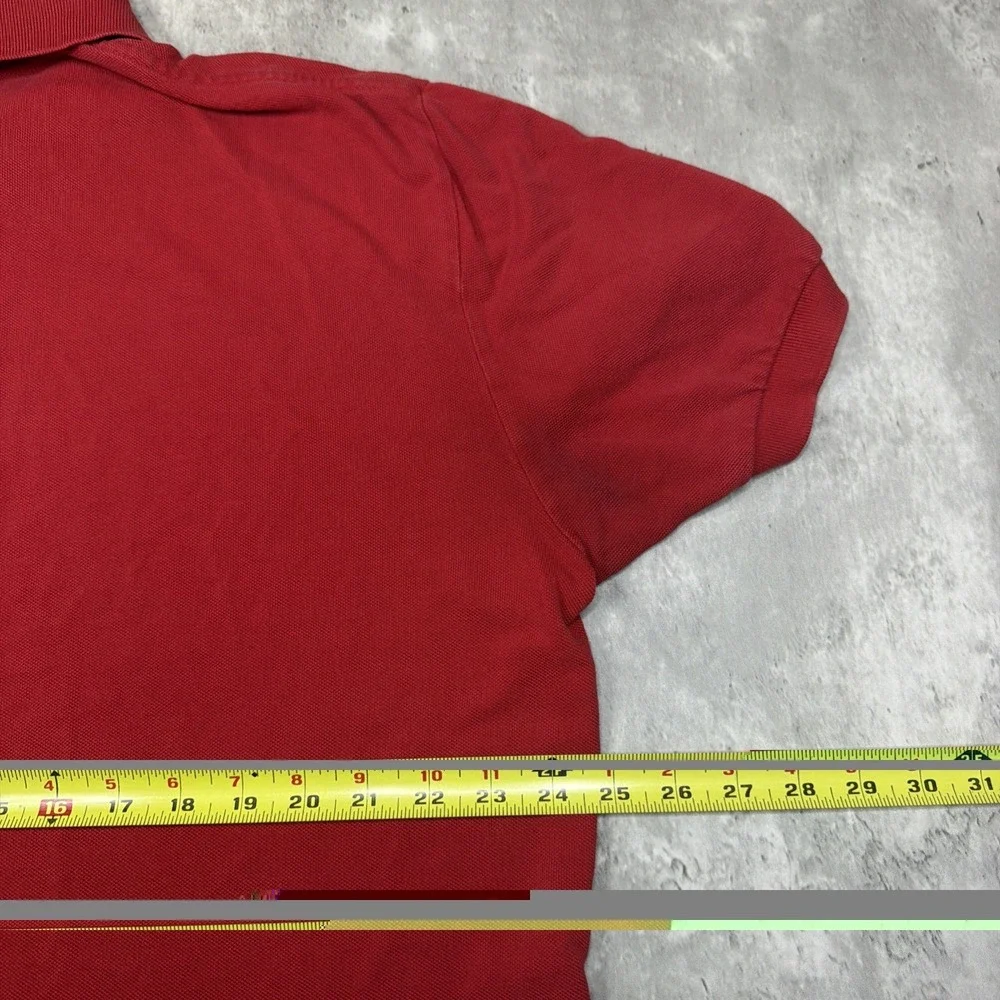 Polo Ralph Lauren Polo Shirt Mens XL Red Blue Pony Logo Cotton Casual Golf